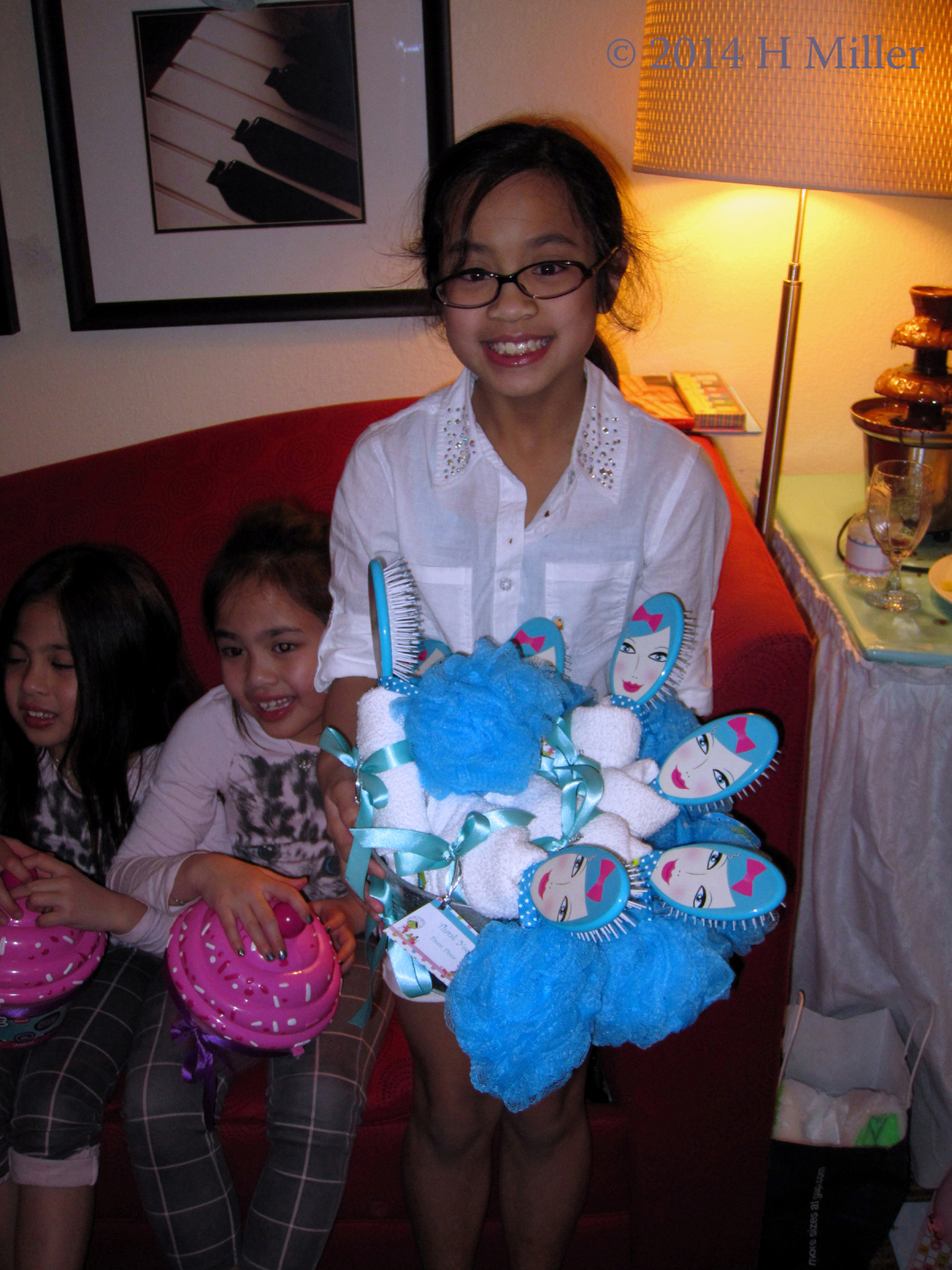 Fiona About To Give Out Her Spa Birthday Party Favours Fiona About To Give Out Her Spa Birthday Party Favours