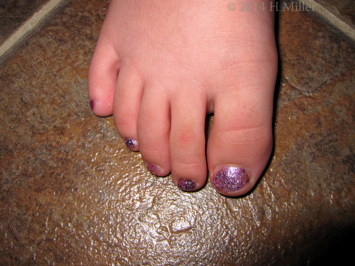 Pink And Glitter Nail Art Pedi Pink And Glitter Nail Art Pedi