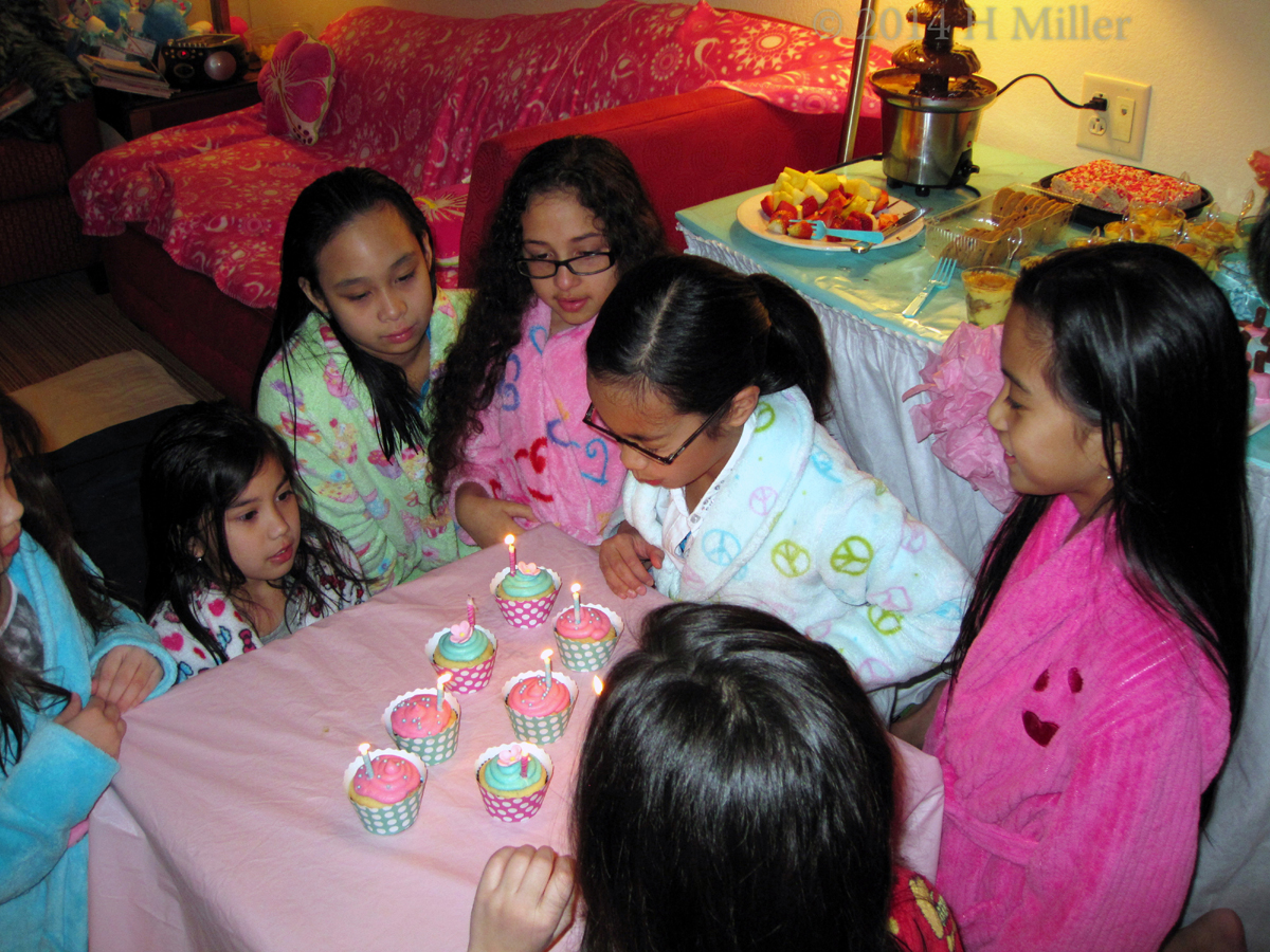 Blowing Out The Candles At Fiona's 10th Hotel Spa Party Blowing Out The Candles At Fiona's 10th Hotel Spa Party