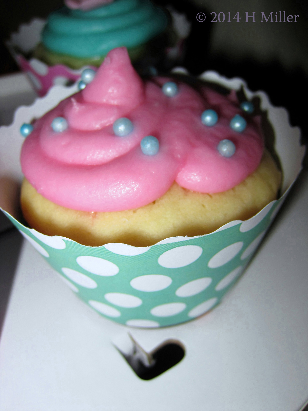 Spa Birthday Cupcake Close Up 