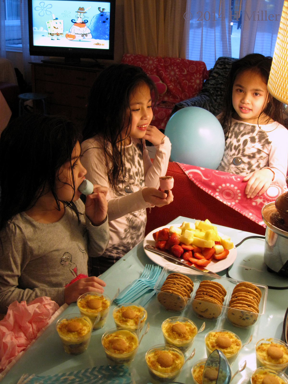 The Girls Enjoying Snacks After Dinner The Girls Enjoying Snacks After Dinner