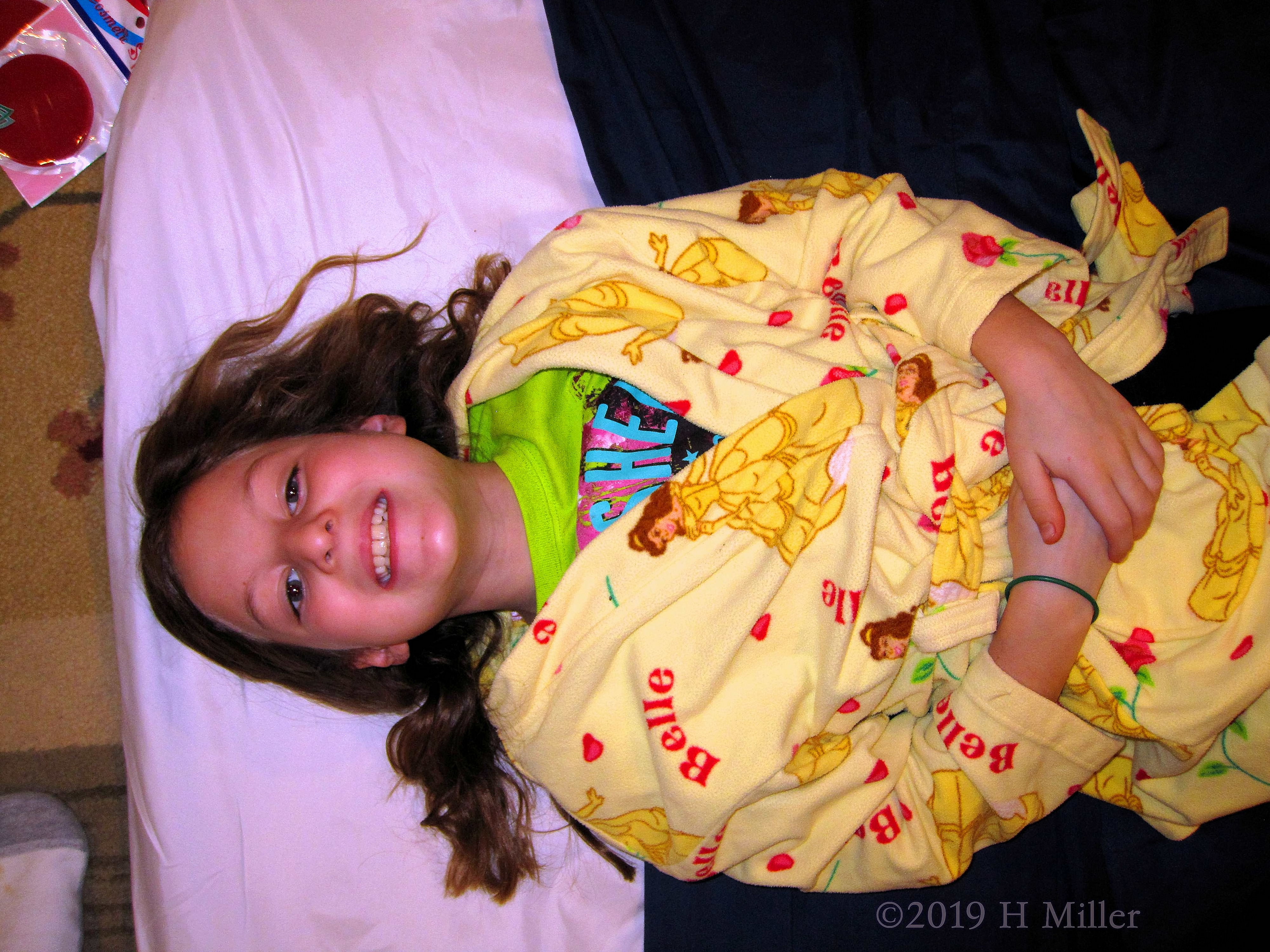 Belle Of The Beautification Ball! Party Guest Is Prepared For Her Kids Facial In A Belle Spa Robe! Belle Of The Beautification Ball! Party Guest Is Prepared For Her Kids Facial In A Belle Spa Robe!