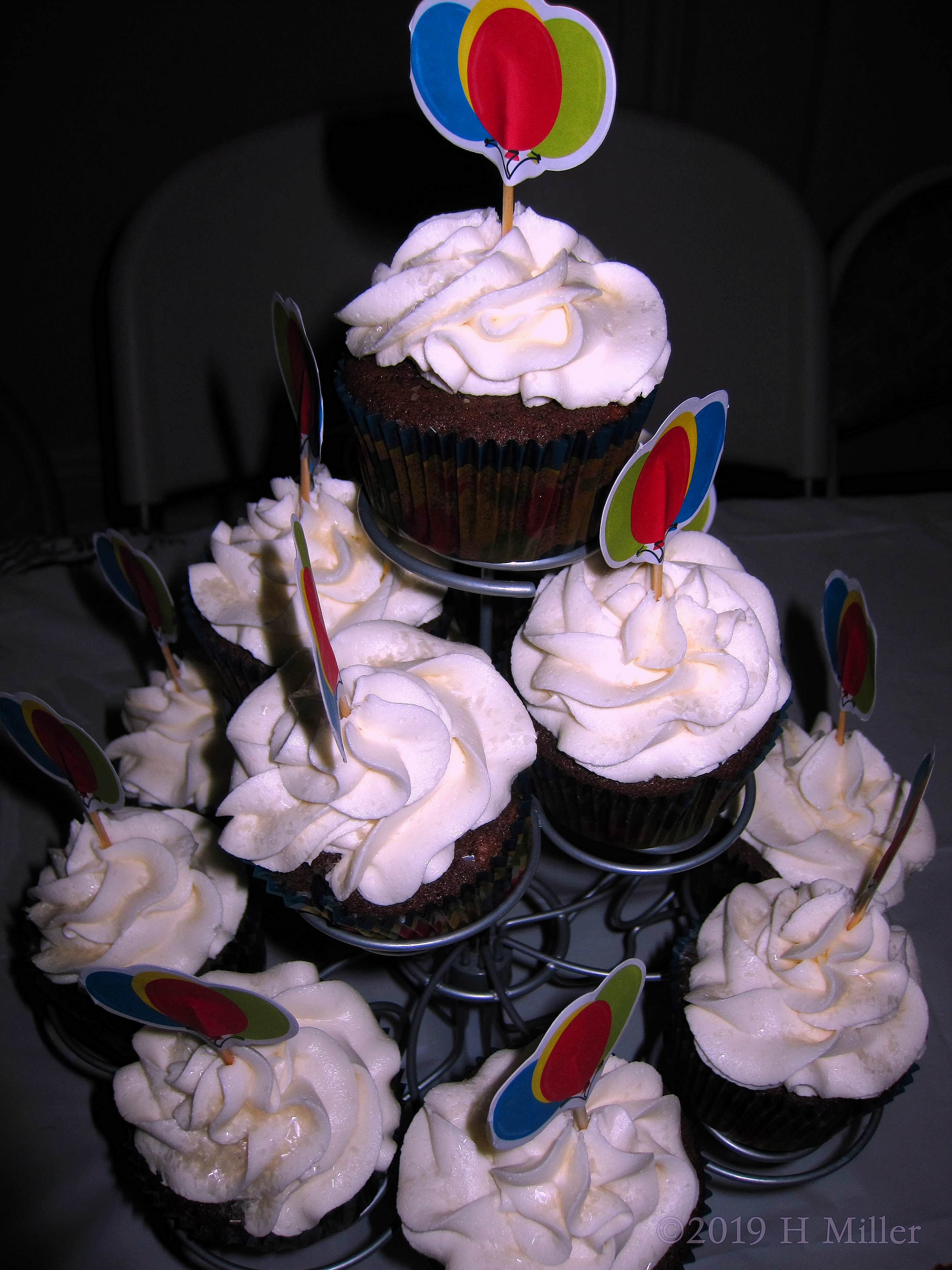 Cupcakes And Whipped Creme With Balloons! 