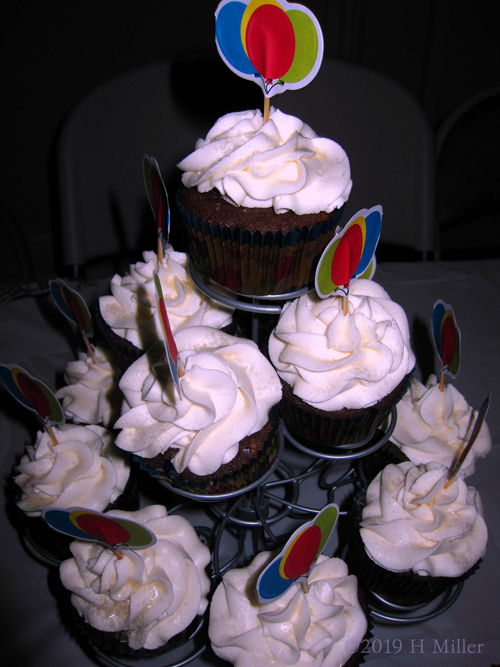 Cupcakes And Whipped Creme With Balloons!