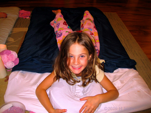 Getting Her Massage! Spa Party Guest Eagerly Awaits Kids Massage! Getting Her Massage! Spa Party Guest Eagerly Awaits Kids Massage!