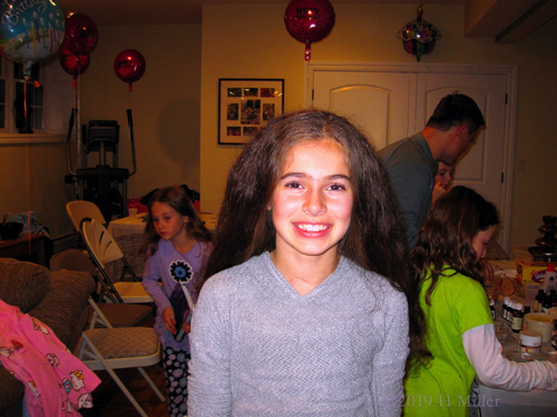 Straight Girls Hairstyle At The Kids Spa Party!