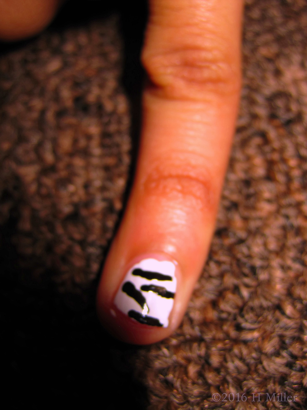 Cute Zebra Manicure 