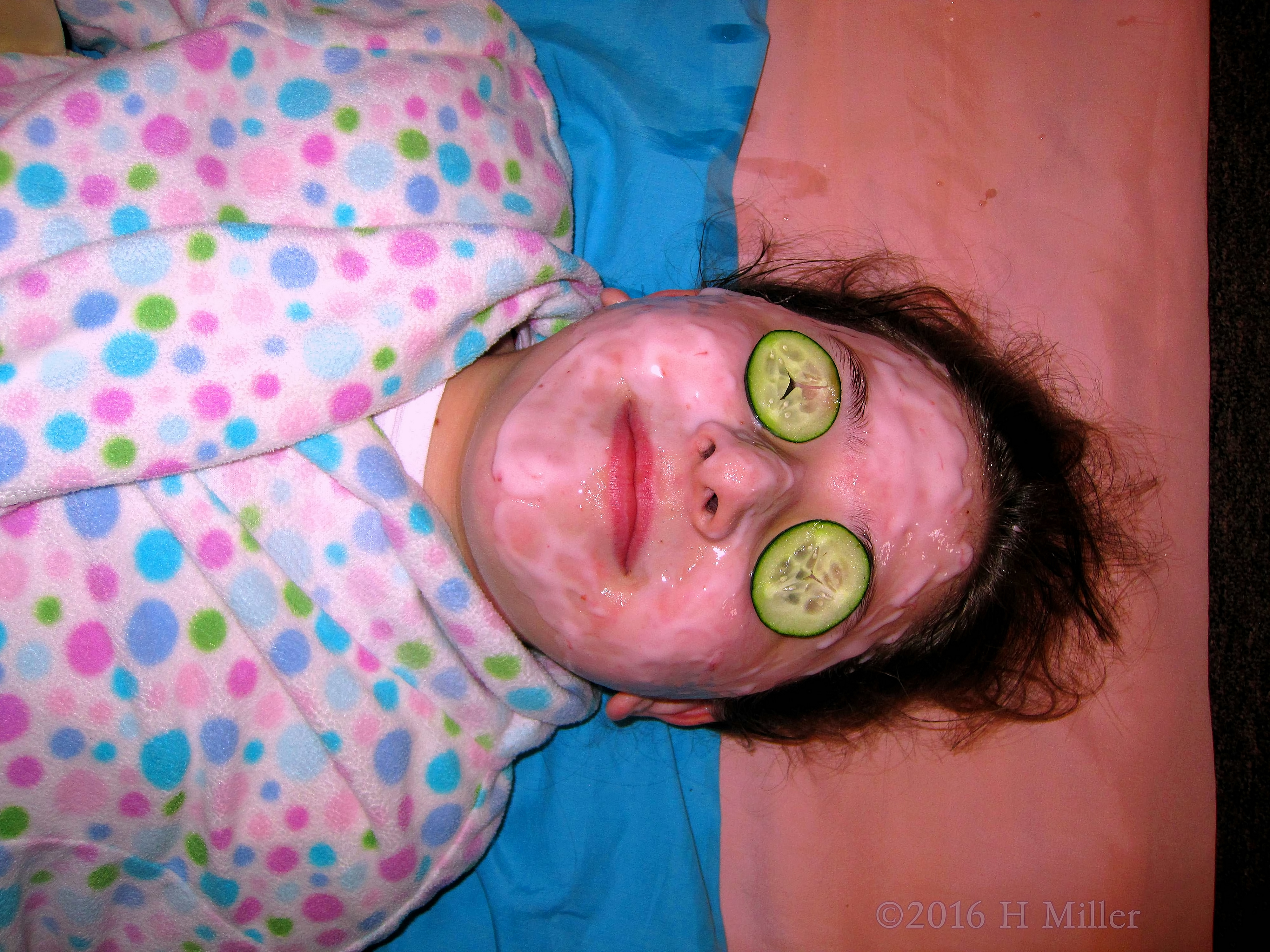 She Looks Relaxed In A Strawberry Facial 