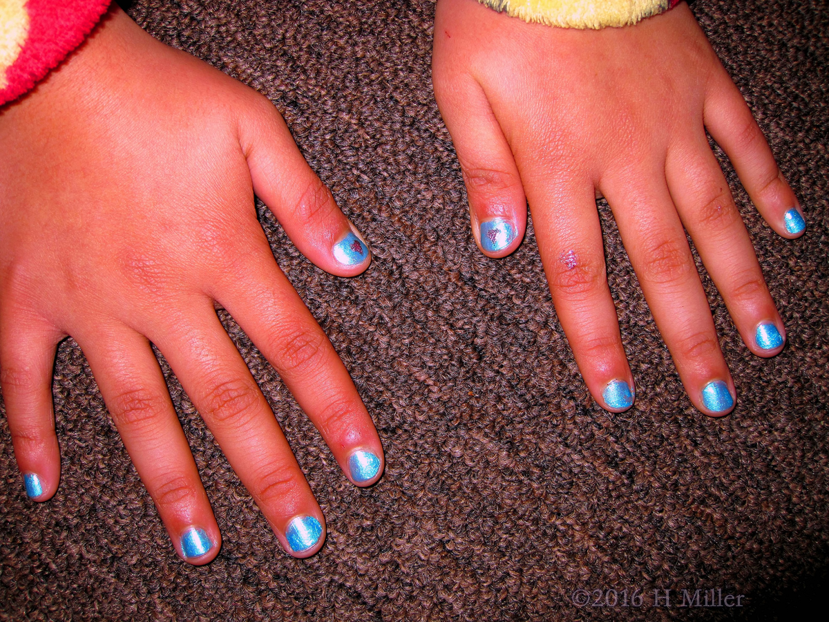 Adorable Blue Kids Mini Mani 