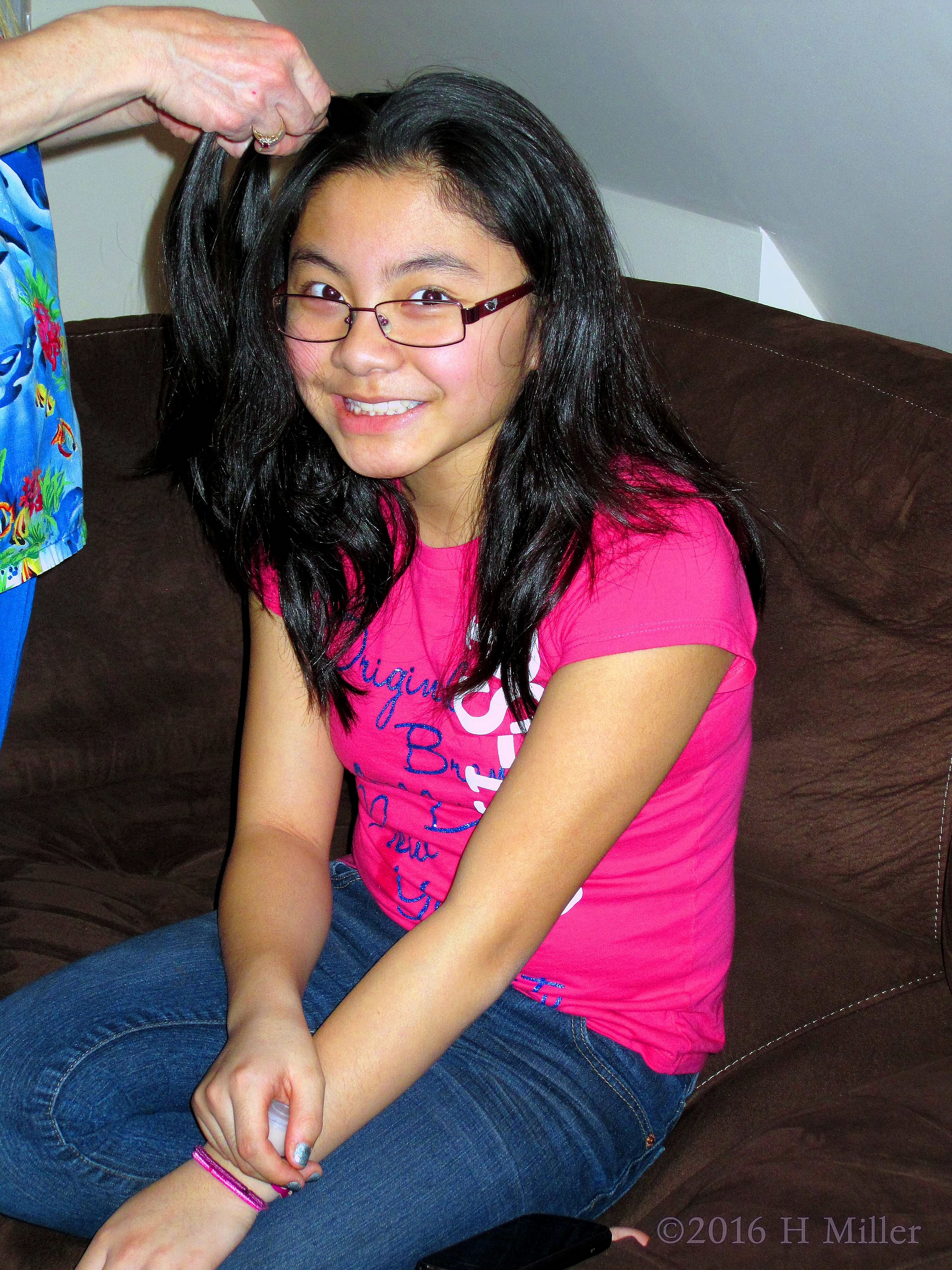 She's Excited To Get Her Braid Done! She's Excited To Get Her Braid Done!