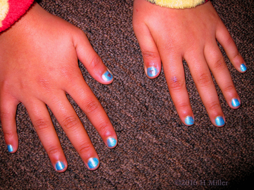 Adorable Blue Kids Mini Mani