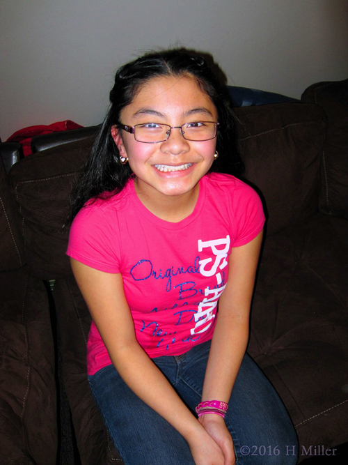 She Loves Her New Braided Hairstyle. She Loves Her New Braided Hairstyle.