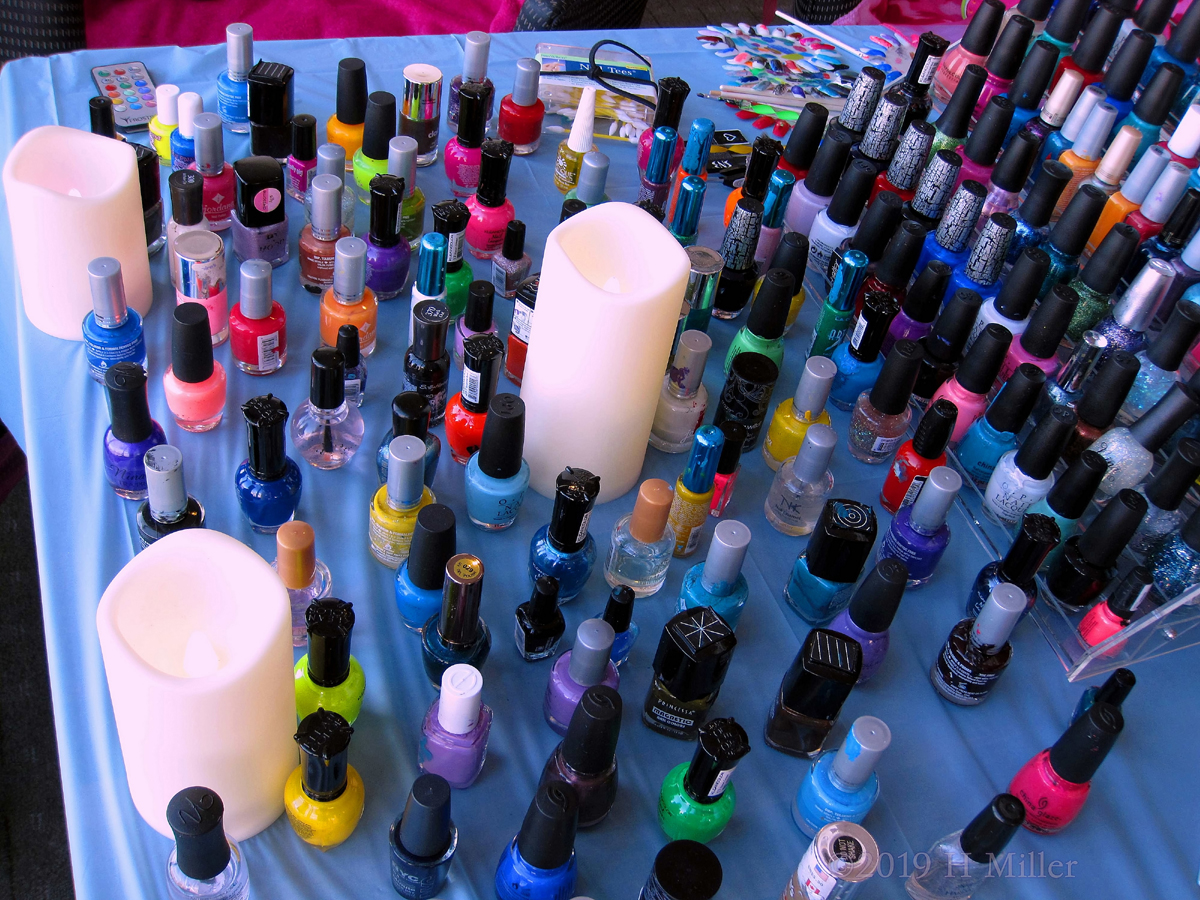 Blue Pink Purple Orange...., So Many Colors To Choose From At The Kids Nail Salon! 