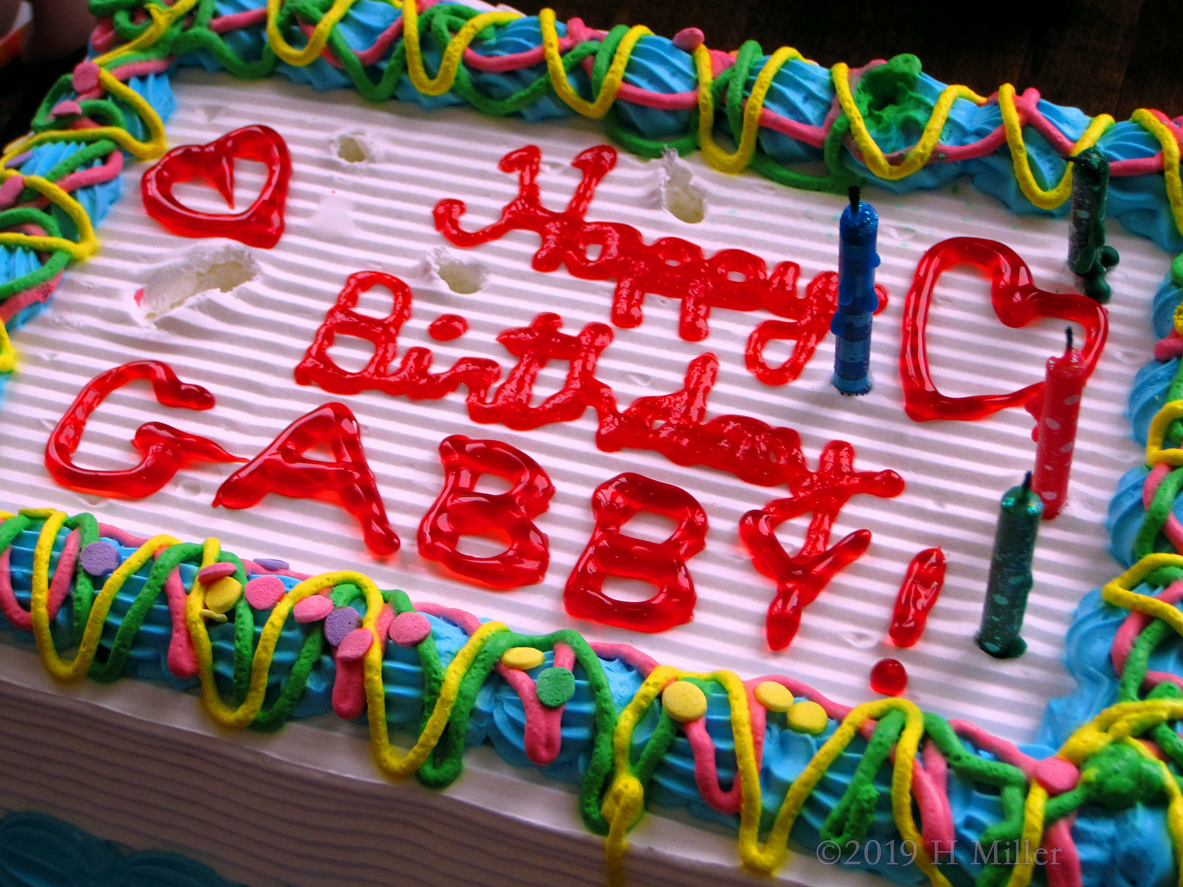 Colorful Decor On Gabby's Spa Day Birthday Cake 