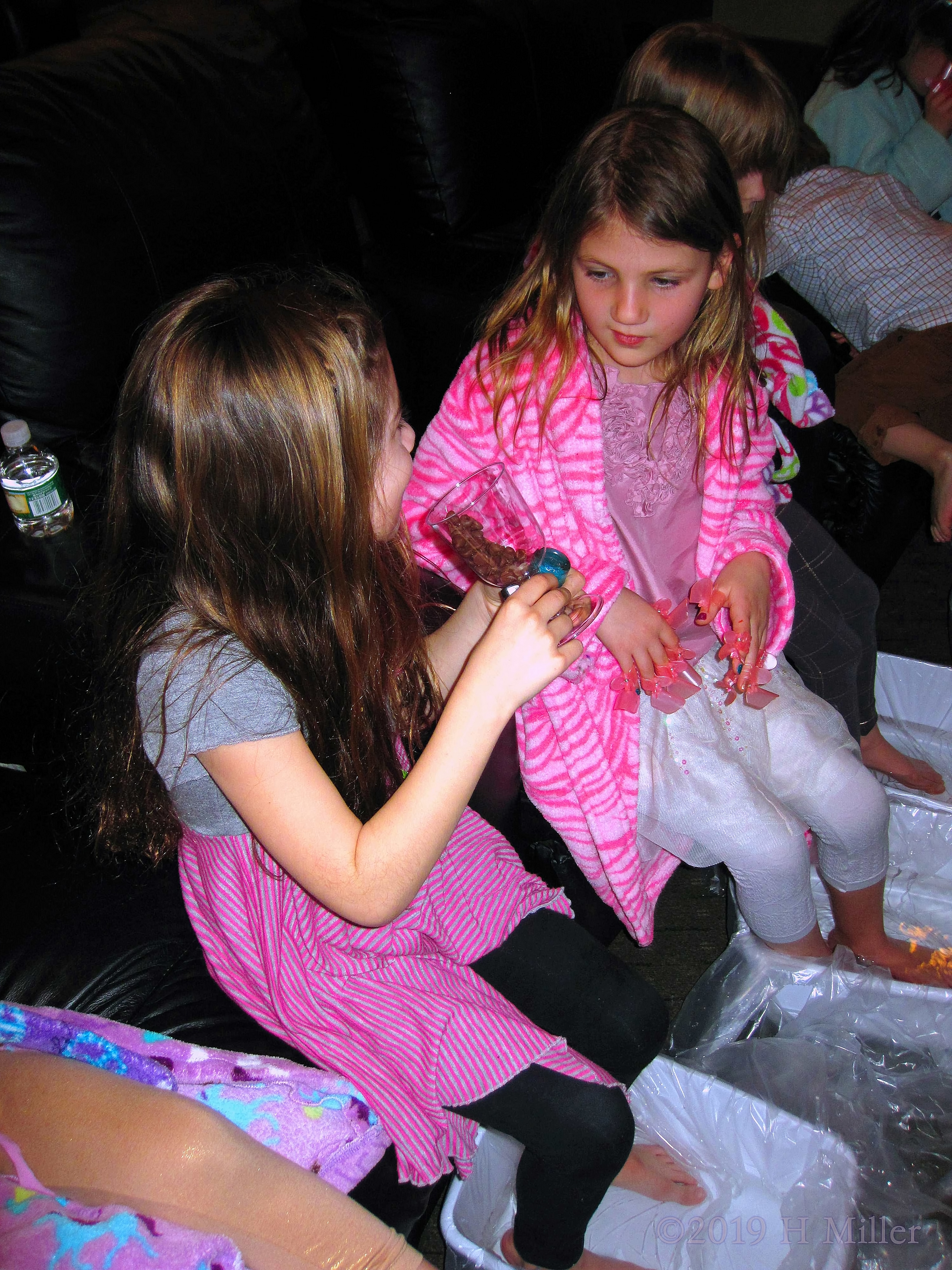 Gabby's Nail Protectors Covering Her Beautiful Kids Manicure! Gabby's Nail Protectors Covering Her Beautiful Kids Manicure!