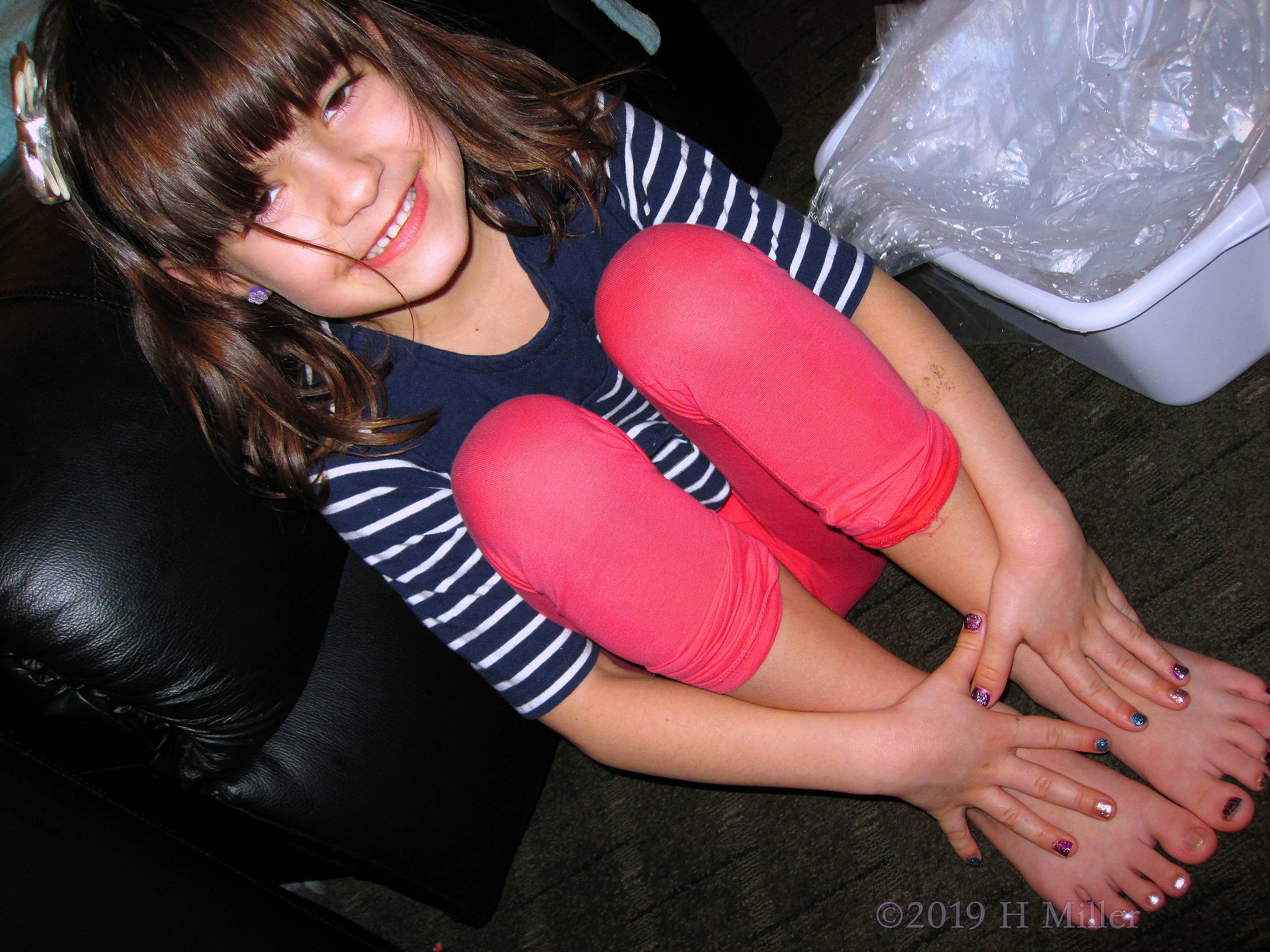 She's Happy With Her Pretty Sparkly Mini Mani And Pedi She's Happy With Her Pretty Sparkly Mini Mani And Pedi