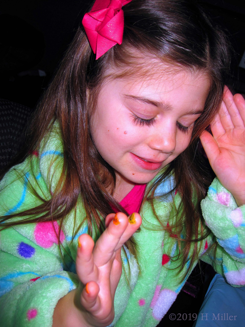 Another View Of Her Girls Mani. Another View Of Her Girls Mani.