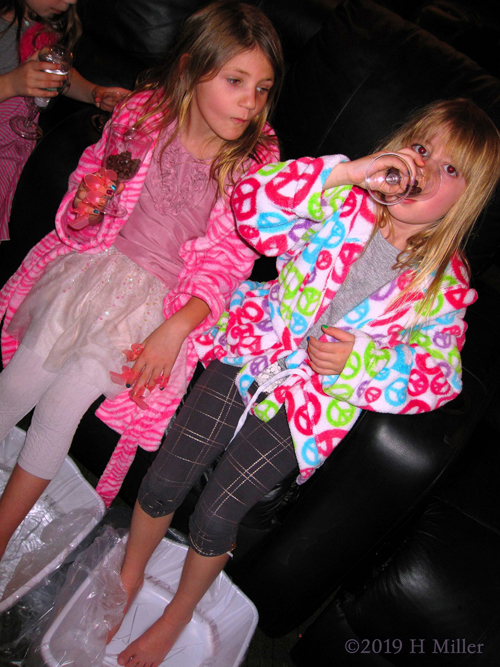 Cozy In Their Pink Tiger Print And Multicolor Pattern Spa Robes