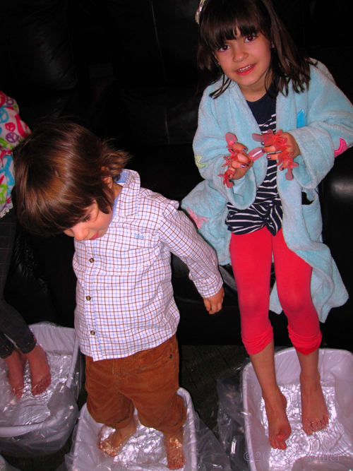 Little Brother Enjoying His Own Mini Pedi Footbath