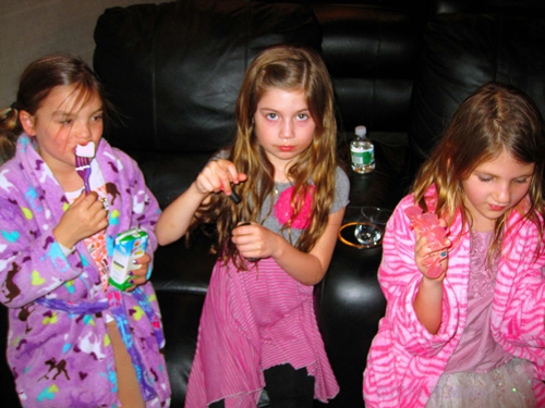 The Girls Having Fun With Food, Polish, And Perfect Kids Manicures