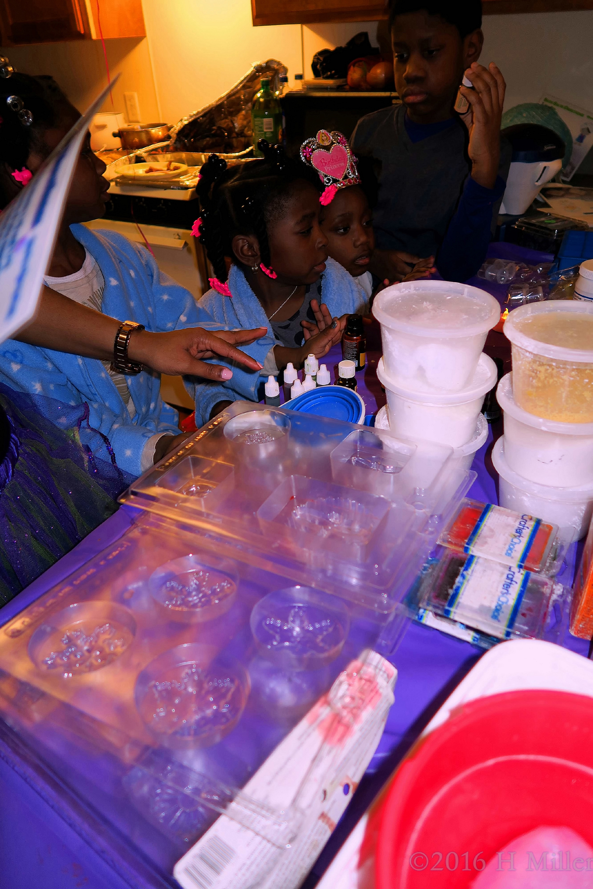 Soapmaking Craft Done With The Spa Party Guests. 