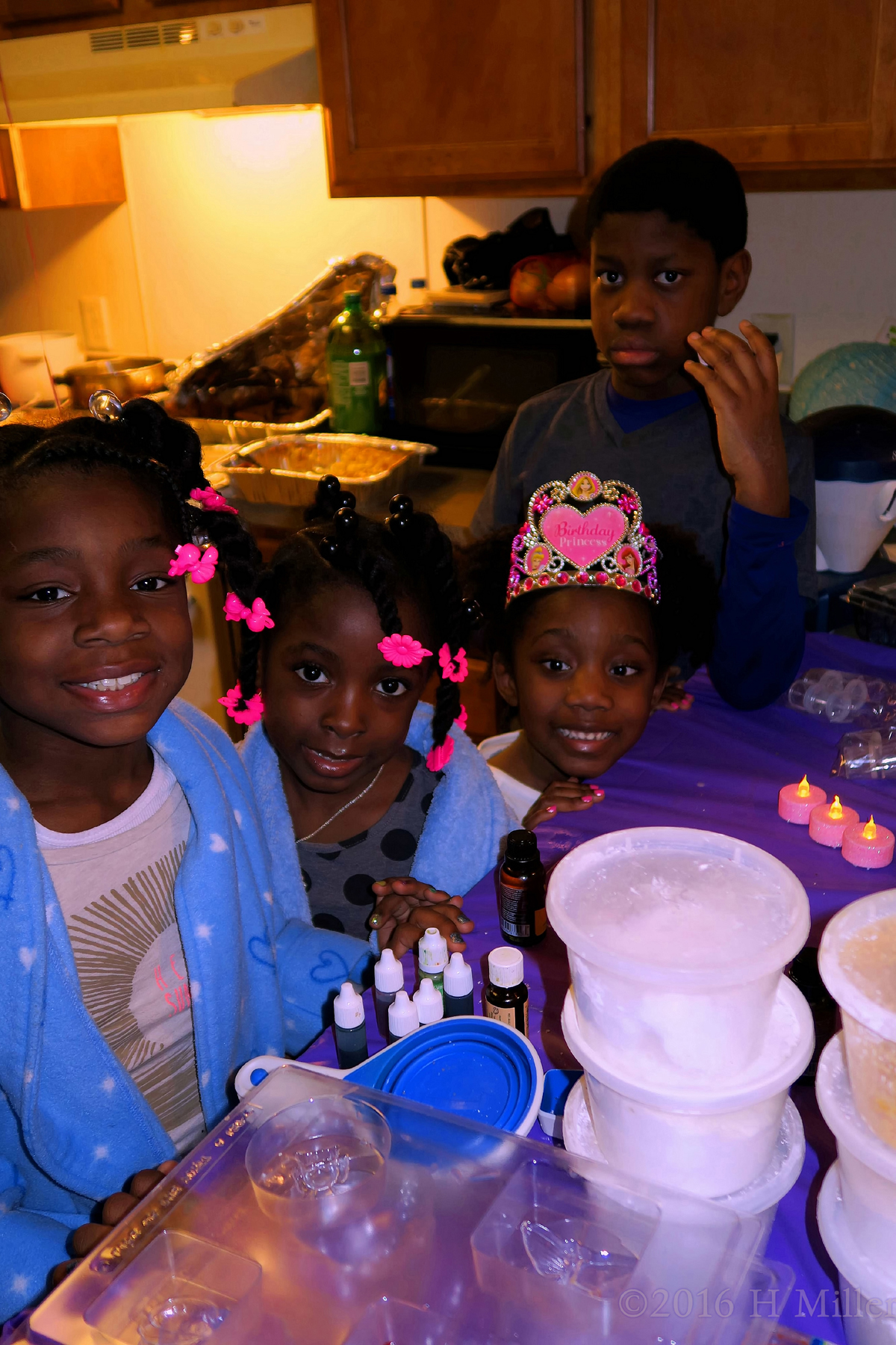 The Girls At The Spa Craft Table. 