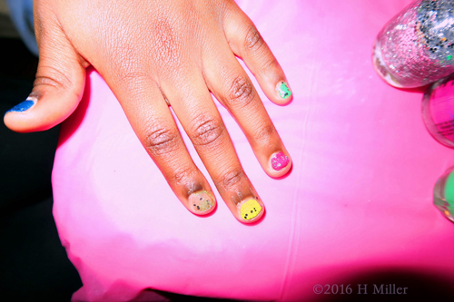 Multi Color Nail Art With Sparkles. Multi Color Nail Art With Sparkles.