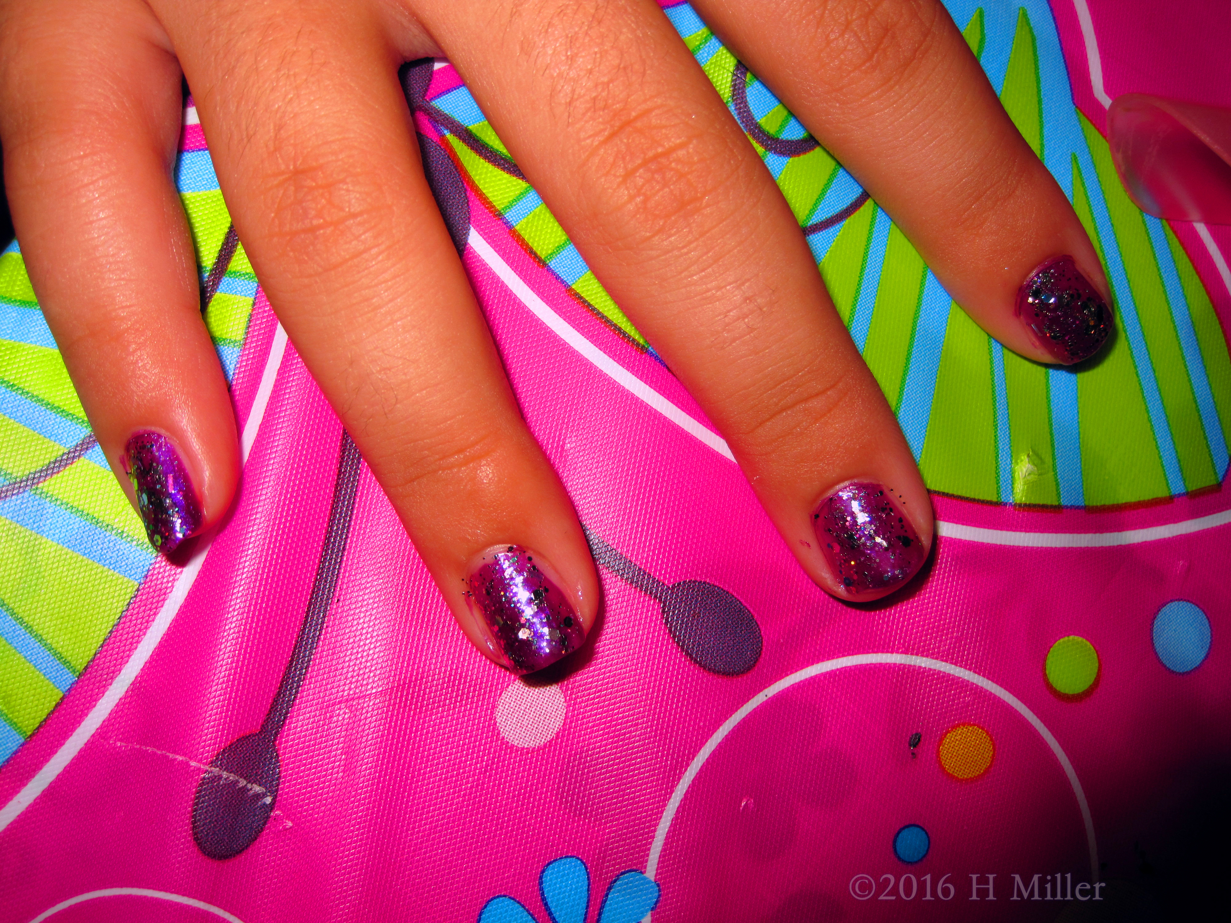 Sparkly Purple Mini Manicure Sparkly Purple Mini Manicure