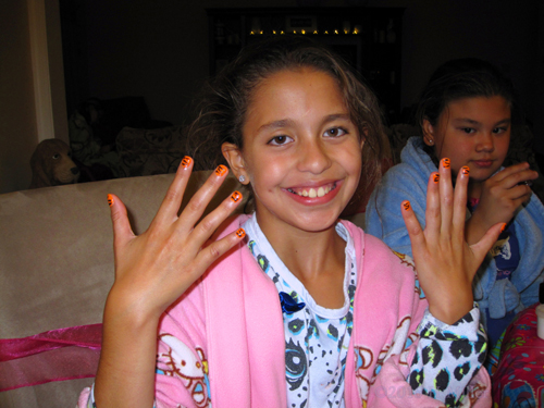 She Loves Her Tiger Striped Mini Manicure