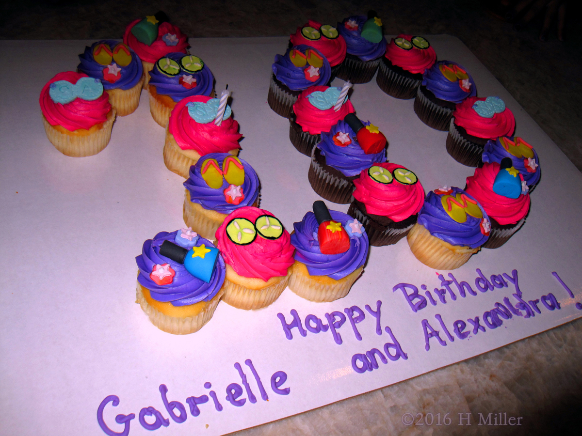 Tenth Birthday Cupcakes 