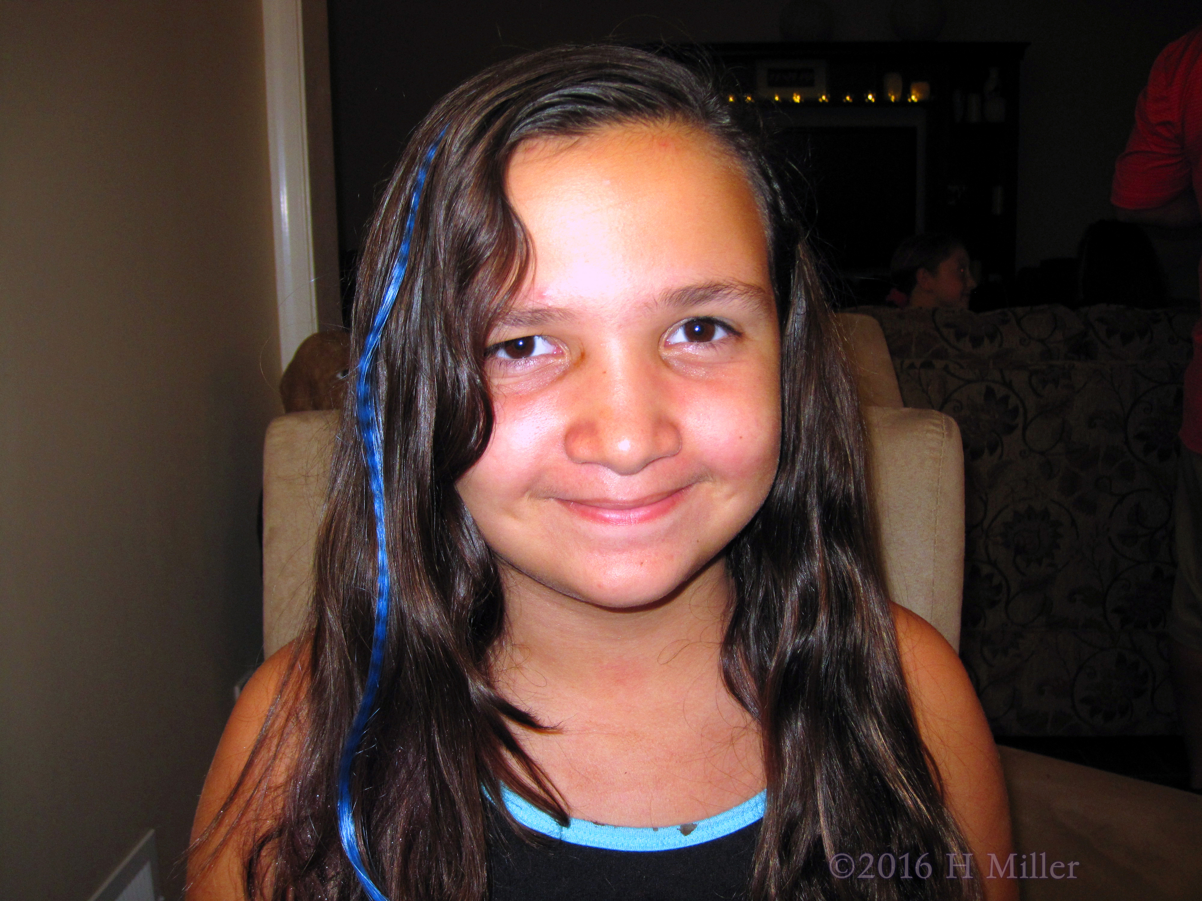Blue Hair Feather Extension. 