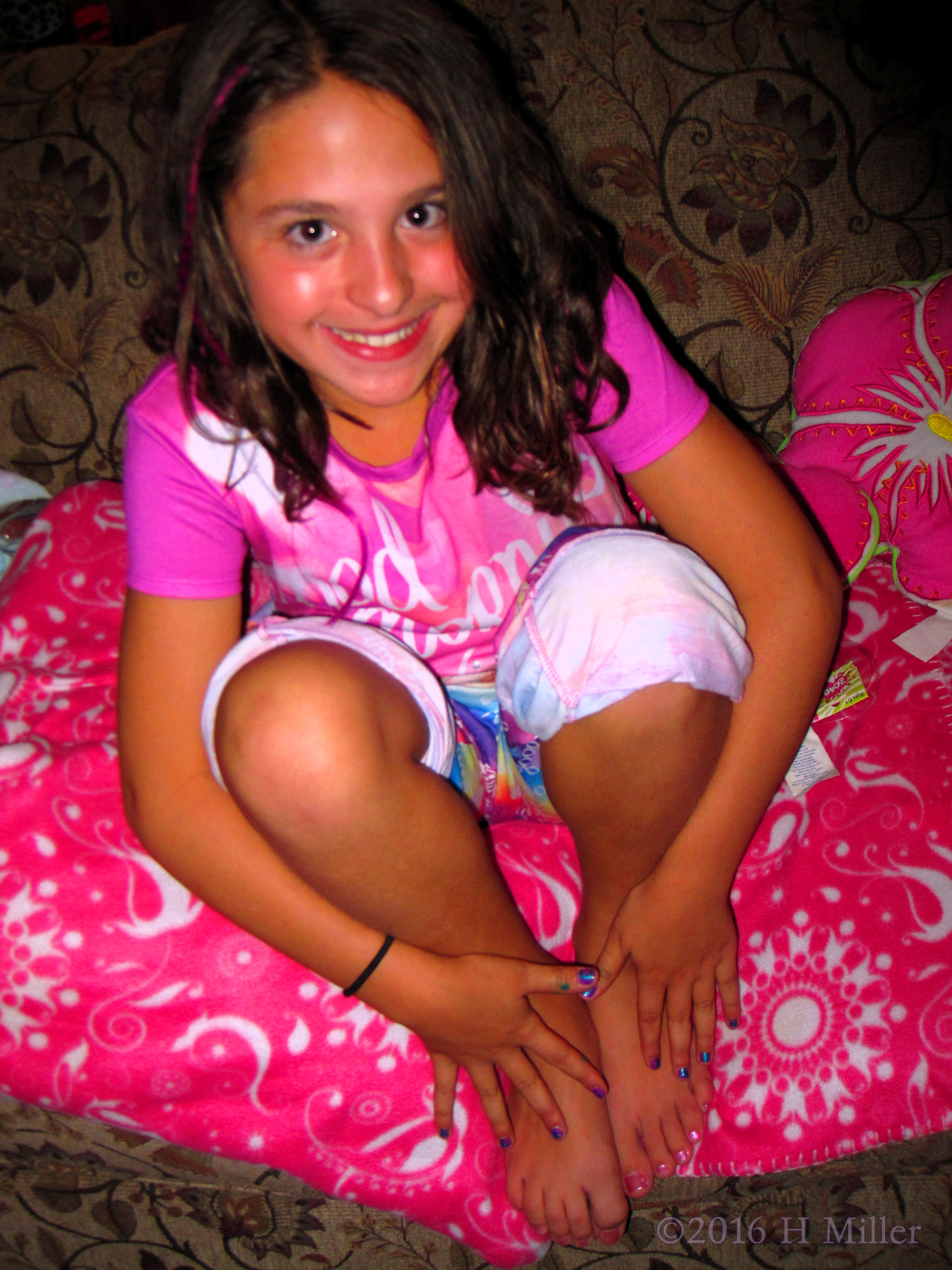 She Loves Her Mini Mani Pedi! She Loves Her Mini Mani Pedi!