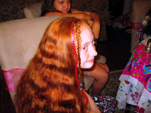 Cute Pink Feathers And Braids. Cute Pink Feathers And Braids.