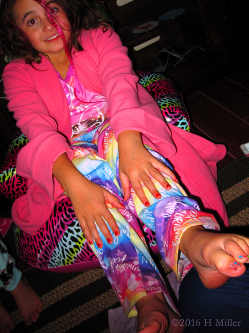 She's Loving Her Mani Pedi! She's Loving Her Mani Pedi!