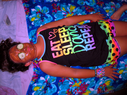 She's Relaxed In A Chocolate Face Mask. She's Relaxed In A Chocolate Face Mask.