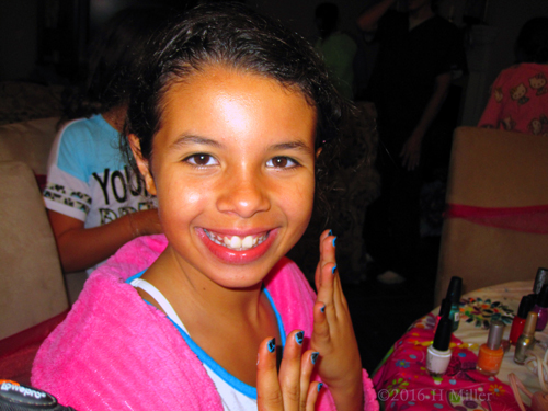 She Loves Her Cool New Manicure She Loves Her Cool New Manicure