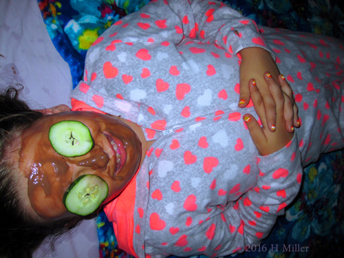 Smiling Wide During Her Relaxing Facial Smiling Wide During Her Relaxing Facial