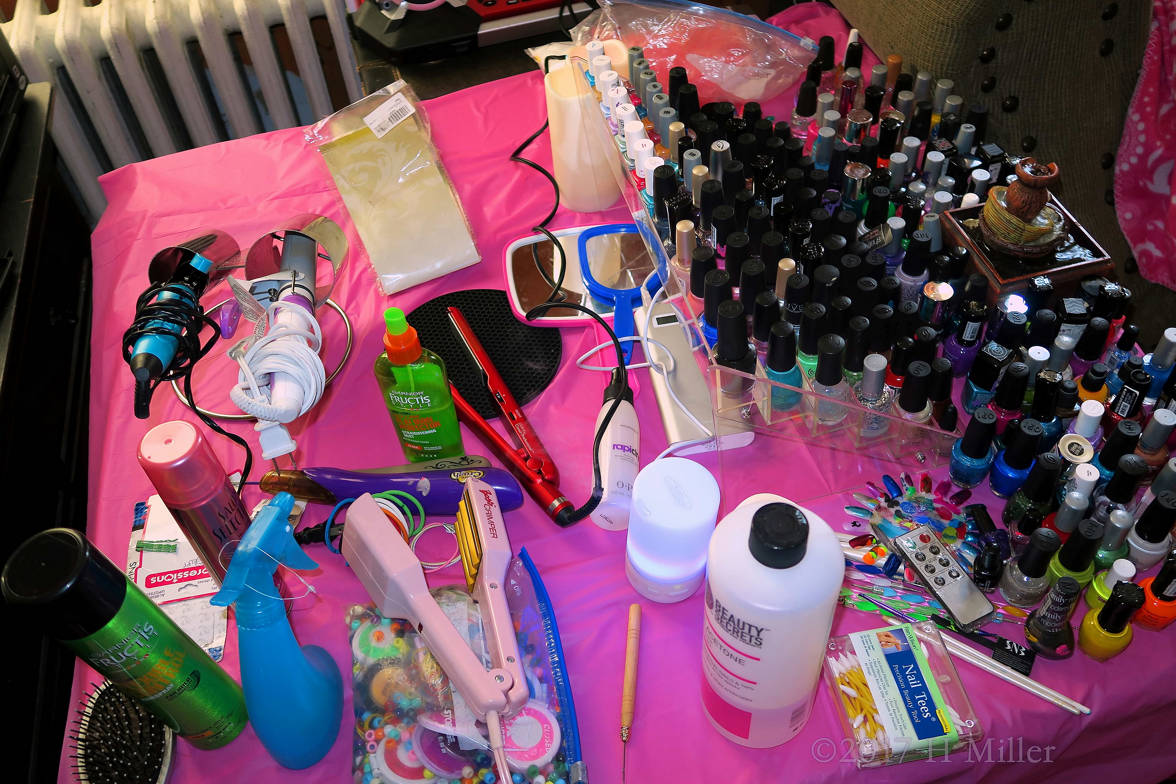 The Hairstyling Station Setup And Ready!