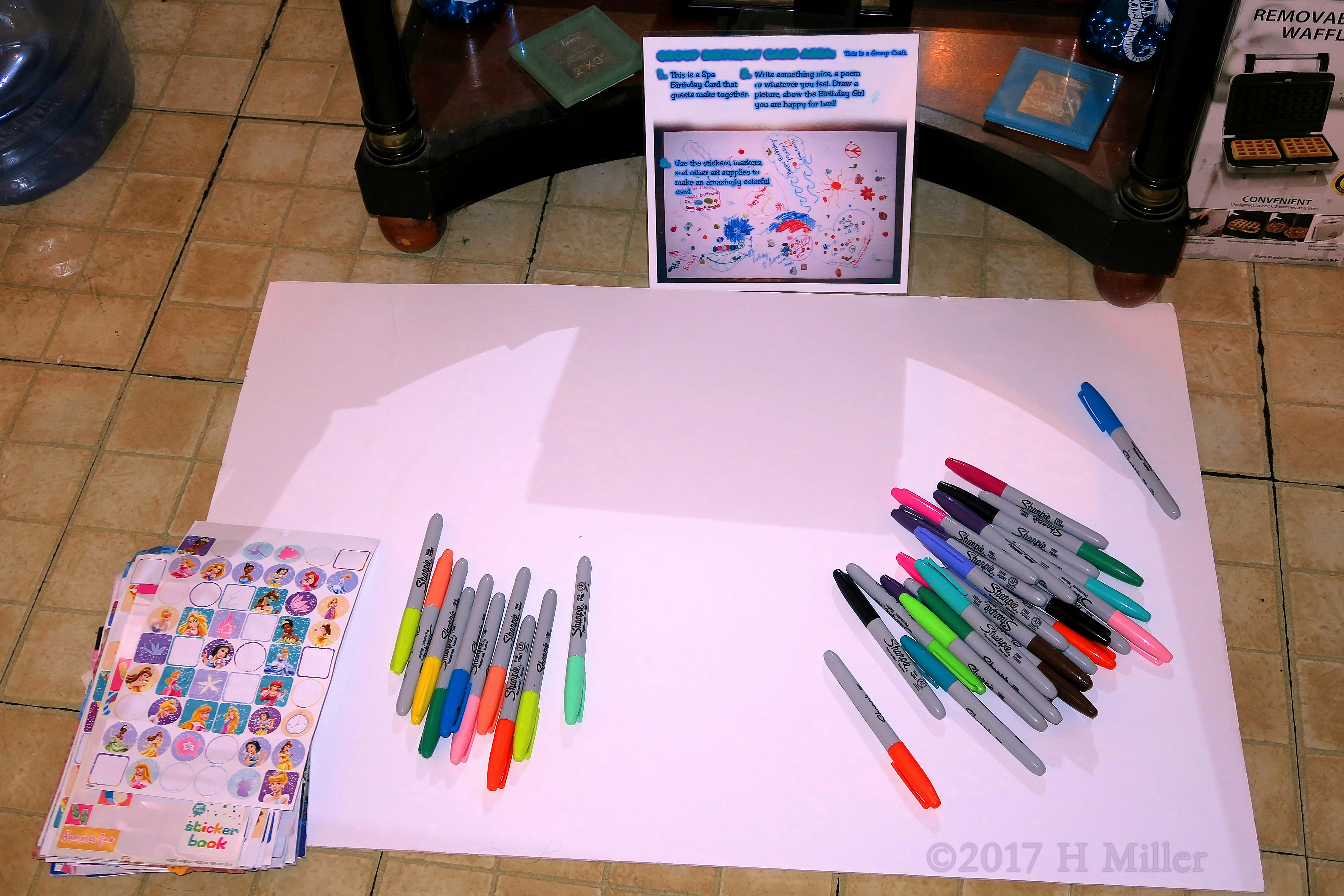 The Spa Birthday Card Decorating Area Setup And Ready! The Spa Birthday Card Decorating Area Setup And Ready!