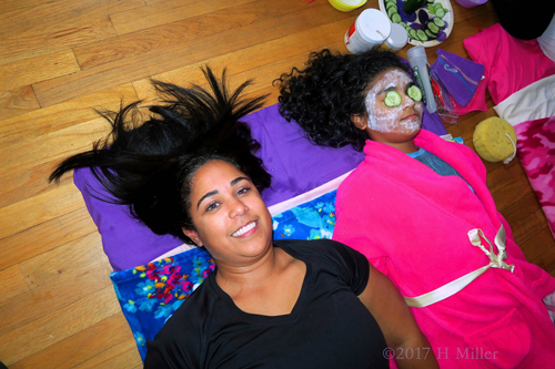 Getting A Facial Next To The Birthday Girl. Getting A Facial Next To The Birthday Girl.