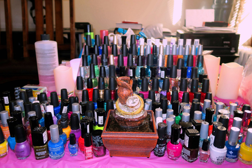 The Nail Polish Tower With Tranquility Fountain And Aromatherapy The Nail Polish Tower With Tranquility Fountain And Aromatherapy