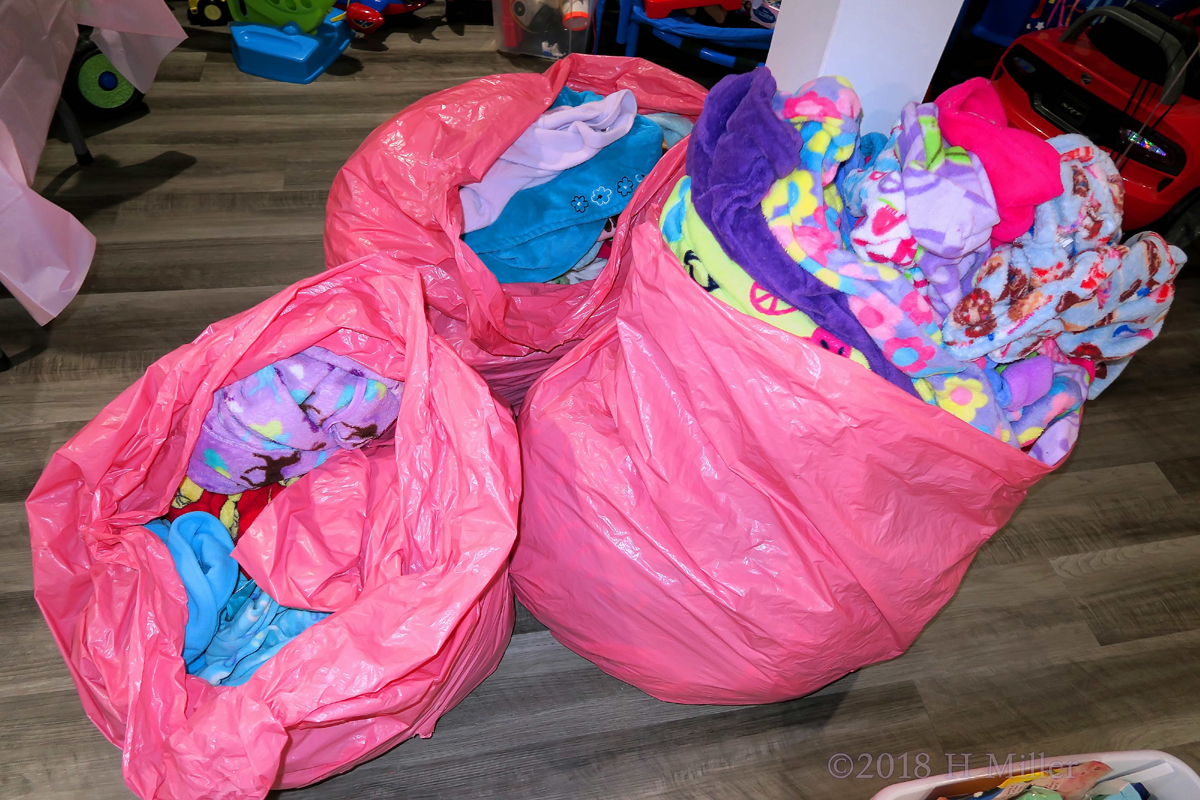 Bags Of Robes! Kids Spa Robes For The Party Guests! 