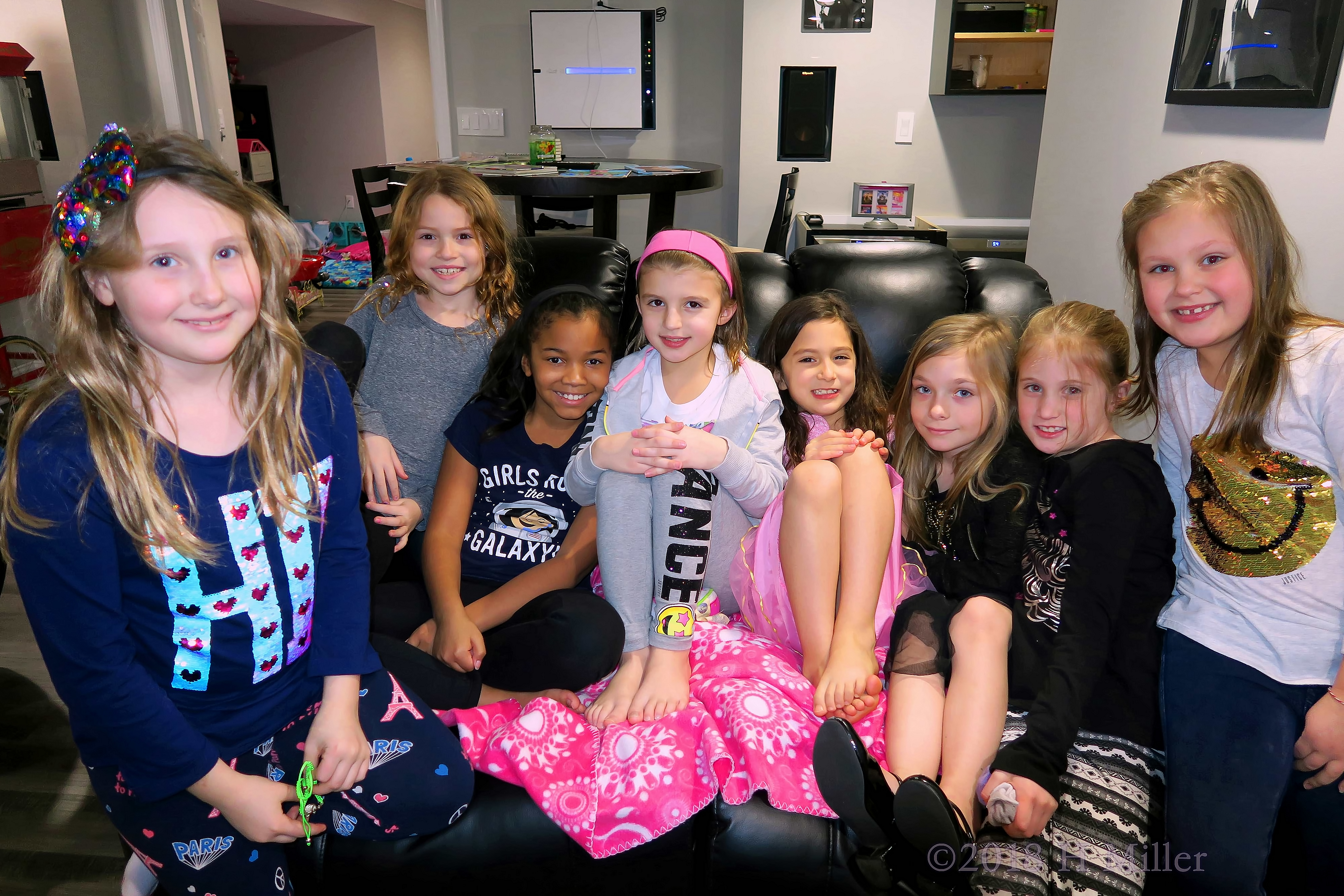 Cozy And Comfy! Kids Spa Party Guests Group Photo Cozy And Comfy! Kids Spa Party Guests Group Photo