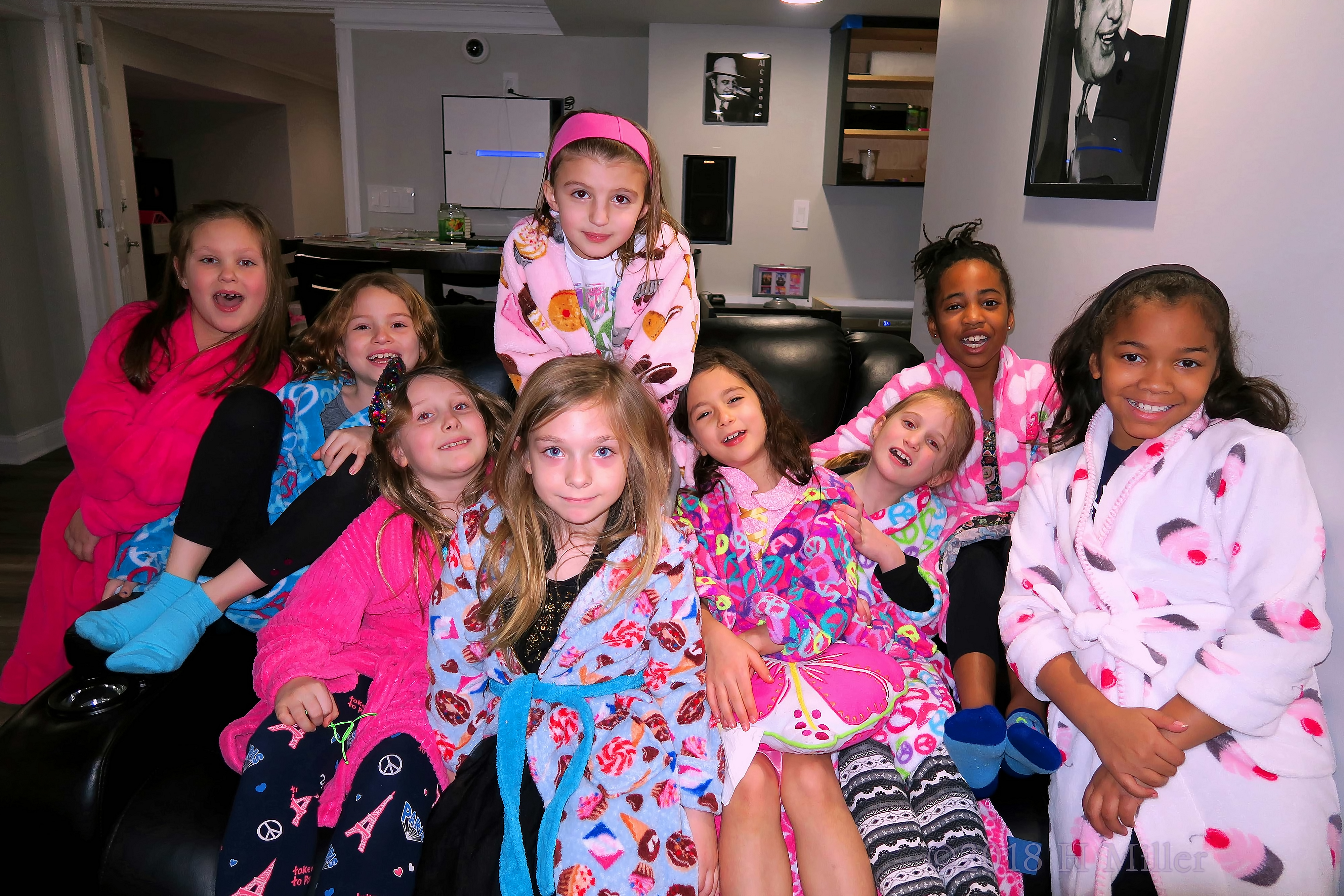 Girls Being Girls! Group Photo Of The Girls In Kids Spa Robes! Girls Being Girls! Group Photo Of The Girls In Kids Spa Robes!