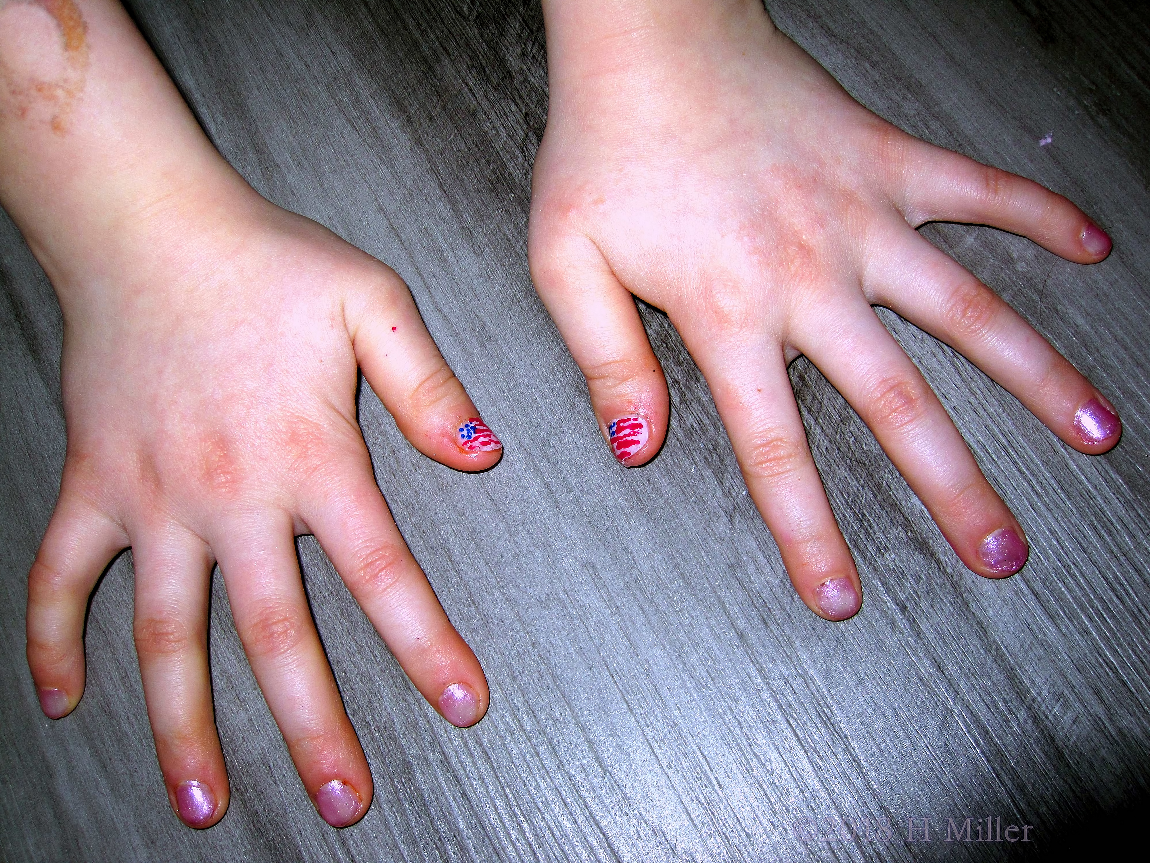 Patriotic And Shine! Kids Mani With Flag Nail Art! Patriotic And Shine! Kids Mani With Flag Nail Art!