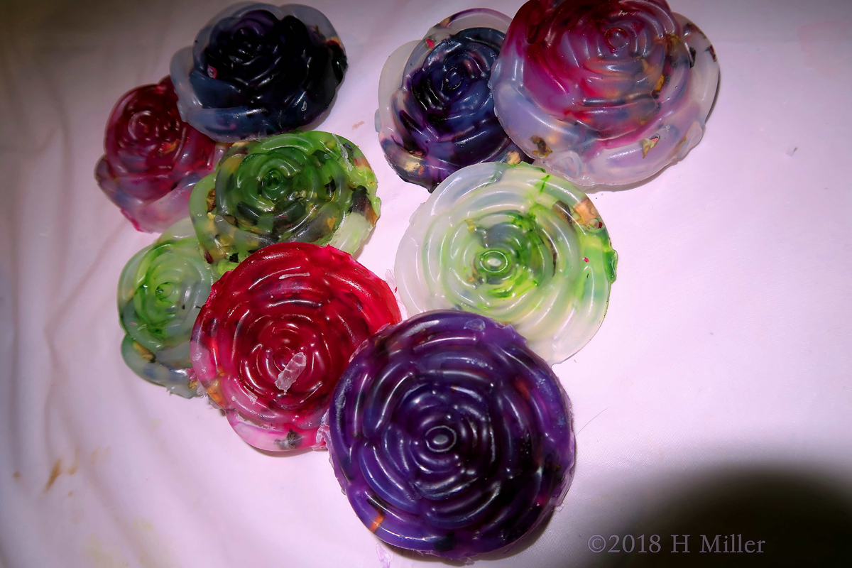 Flower Petals Multicolored Soap Crafts For Kids Made At The Kids Spa! 