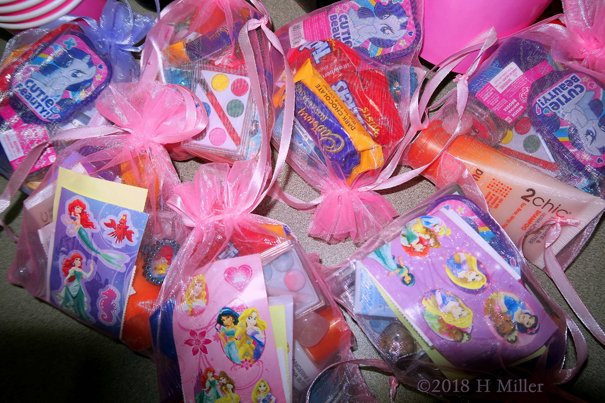 Princess Stickers And Spa Treats In The Goodie Bags For Party Guests! 