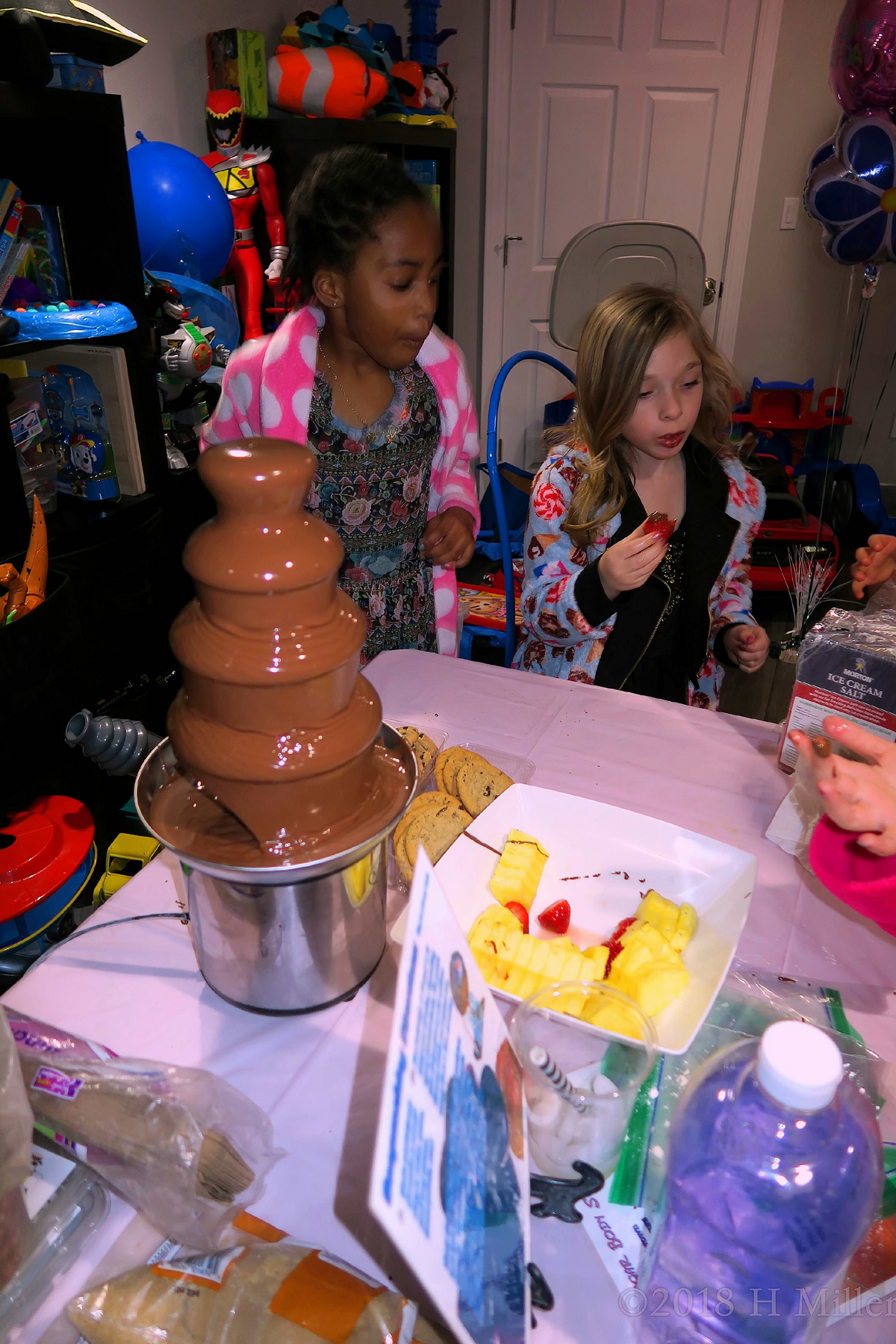 The Best Combination Is Strawberries And Chocolate! Dipping Fruit In The Chocolate Fountain! 
