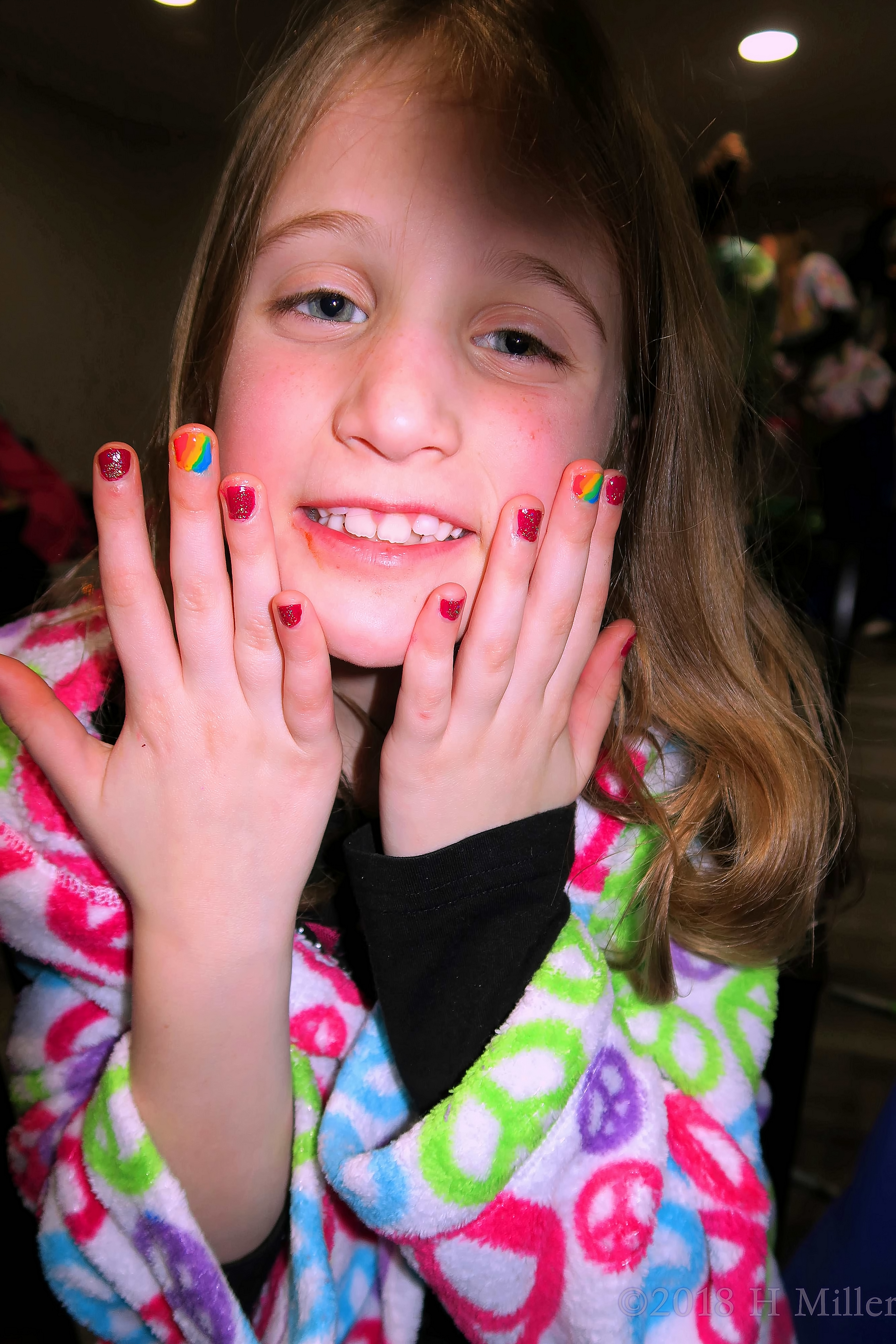 Posing With A Multicolored Kids Manicure! Posing With A Multicolored Kids Manicure!