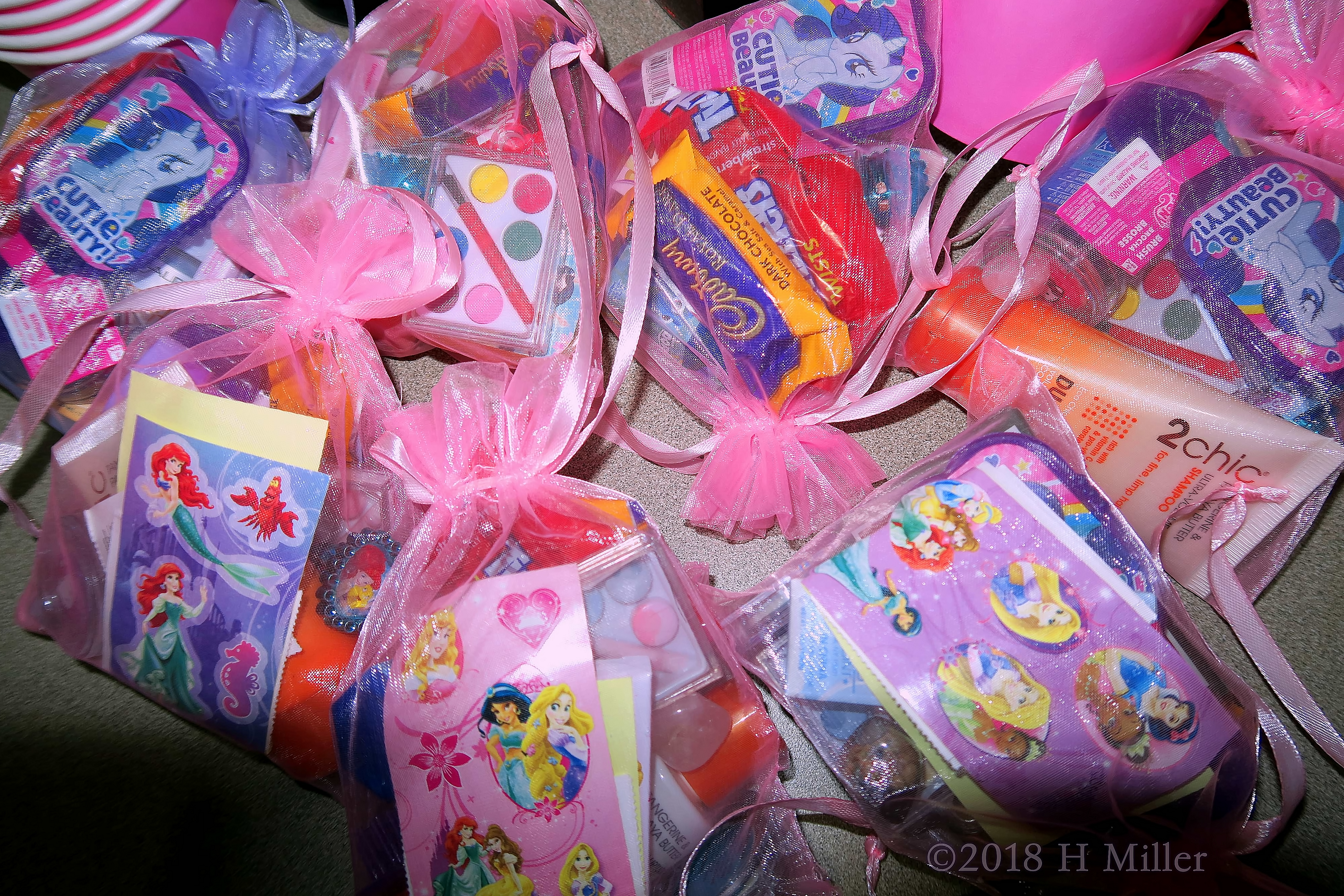 Princess Stickers And Spa Treats In The Goodie Bags For Party Guests! Princess Stickers And Spa Treats In The Goodie Bags For Party Guests!